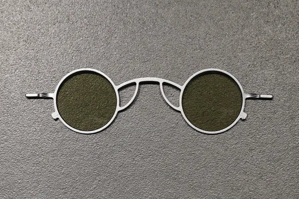 Rigards X ZIGGY CHEN joint work copper titanium aluminum detachable double-layer sunglasses RG1911 collection RG-CLIP-FGYL retro silver frame green lens CLIP
